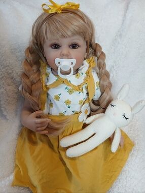24" Realistic Reborn Toddler Girl Doll Kids Toy Collectable Therapy Baby